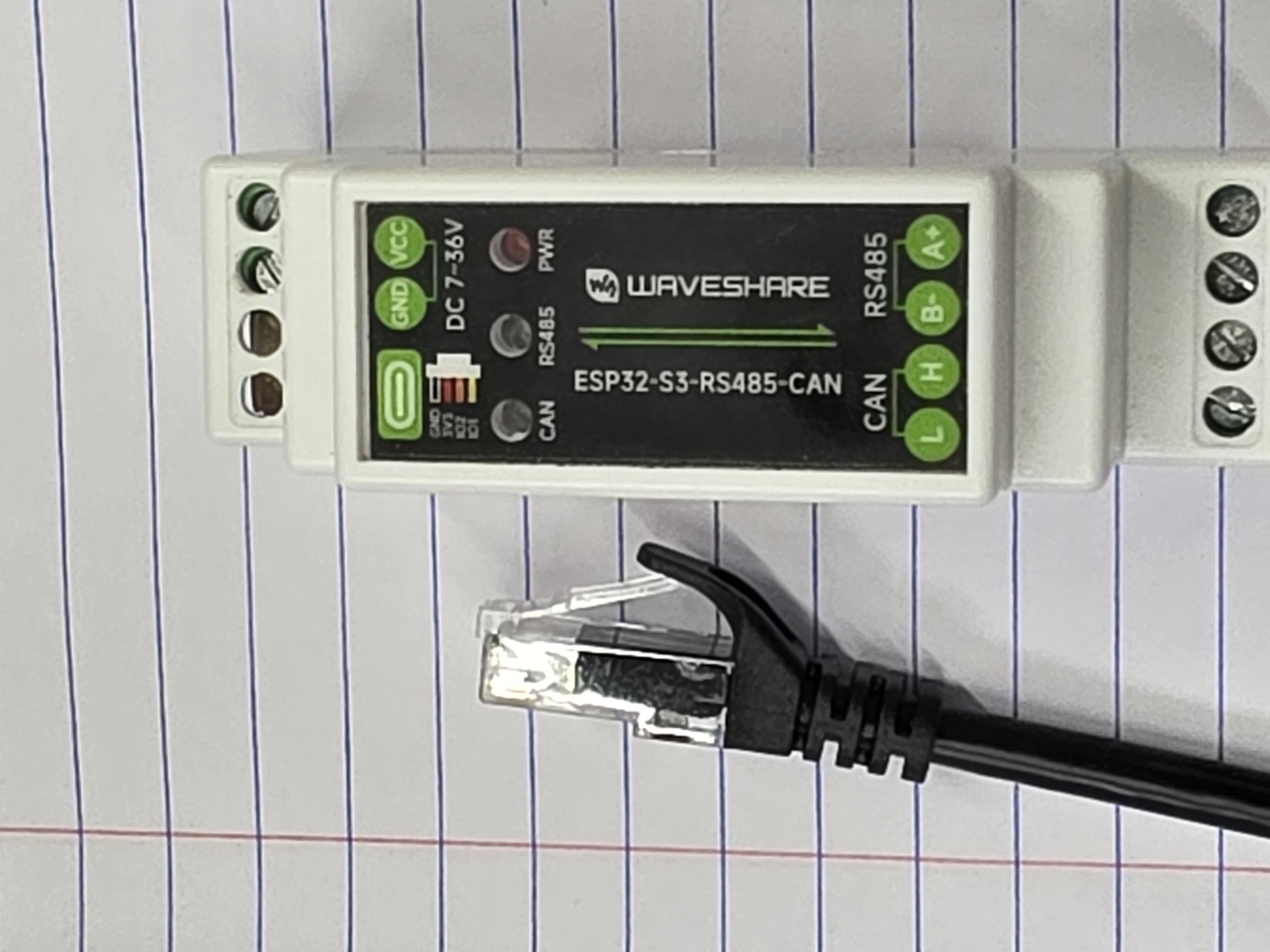 WaveShare ESP32-S3-RS485-CAN board